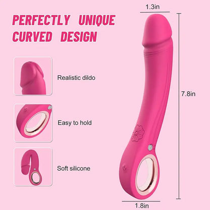 Curved G-Spot Vibrating Dildo
