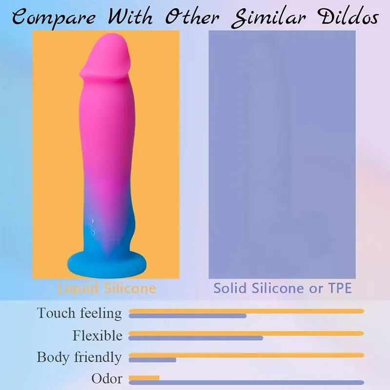 Ombre Bliss Vibrating Suction Cup Dildo