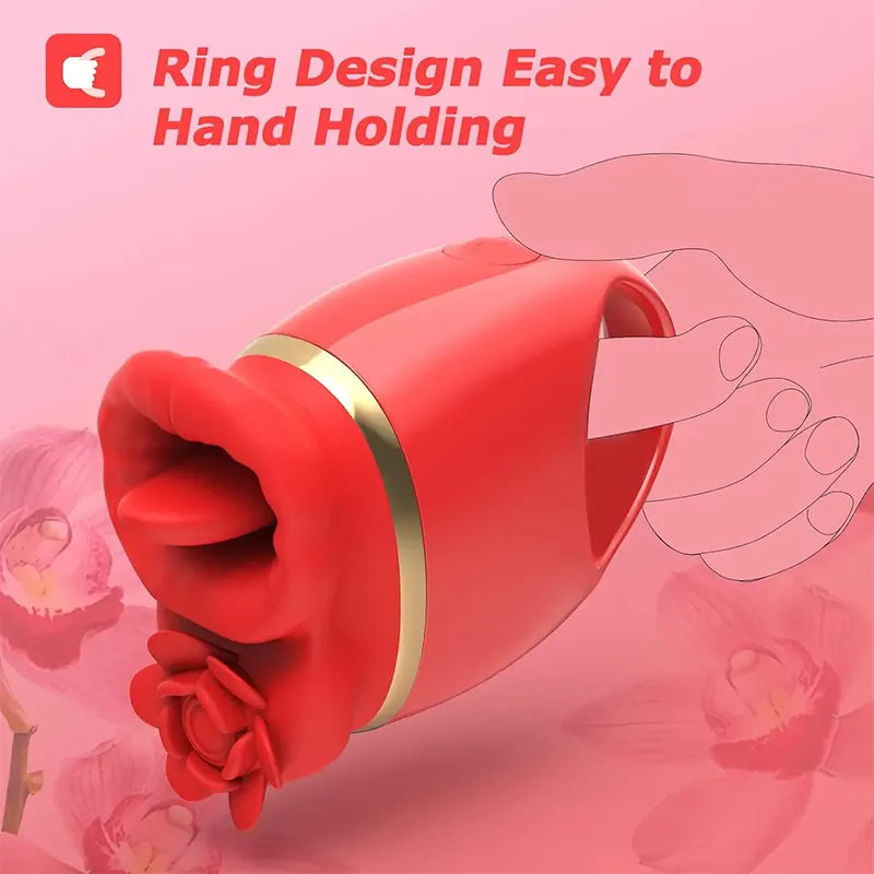 Rose Flicker Tongue & Tap Stimulator
