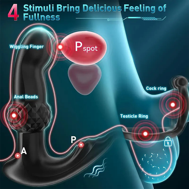 PulseMax Prostate Massager with Remote Control & Dual Motors
