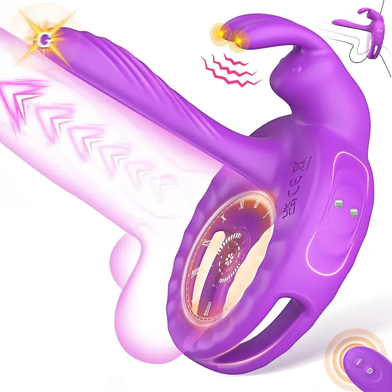 Harmony Couple's Vibrator Sleeve with Rabbit Clitoral Stimulator