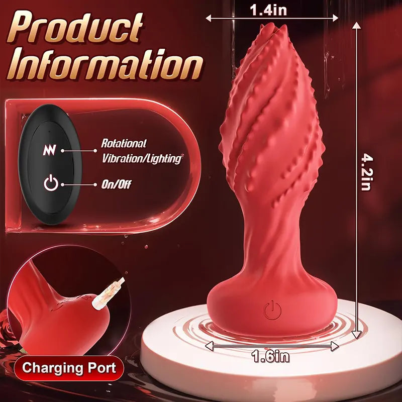Remote Control Monster Rotation Stimulating Anal Vibrator