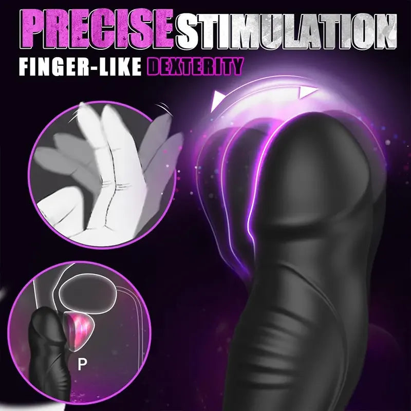 4-in-1 Oscillating Prostate Massager with Thrust & Vibration