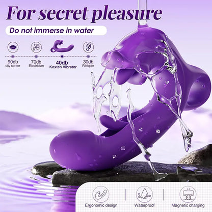 Rose Slap Vibration Lick Tongue Stretch Vibrator