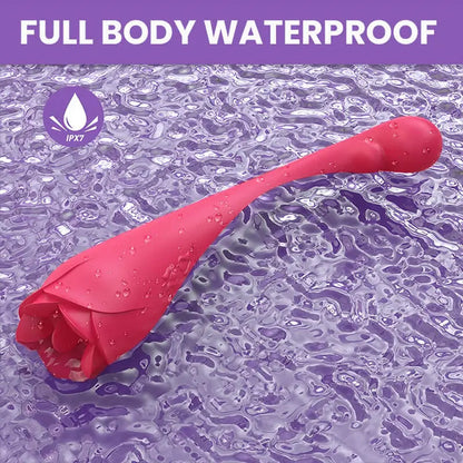 Licking ＆ Vibrating 2-in-1 Rose Masturbator