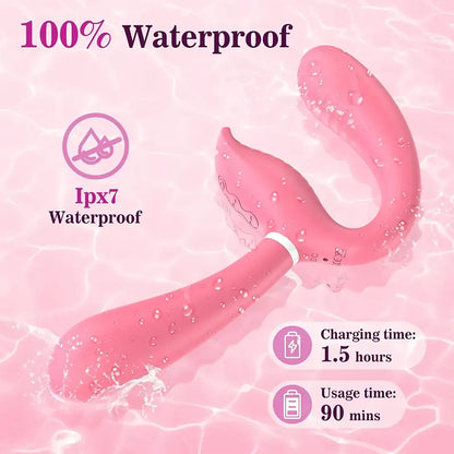 Dual Head Strap-On Clitoral Vibrator for Couples