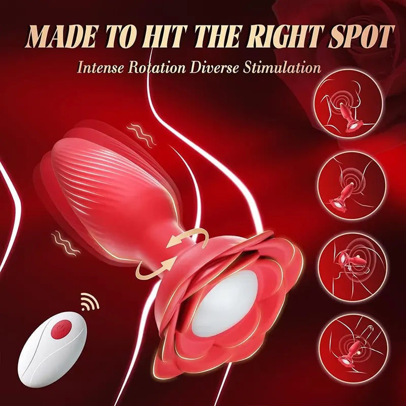 Luminous Rotating Anal Plug with 10 Vibration Modes