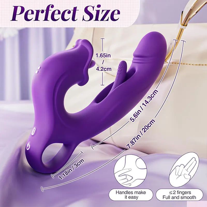 Rose Slap Vibration Lick Tongue Stretch Vibrator