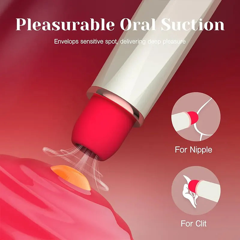 Satin Kiss Lipstick Clitoral Sucking Vibrator
