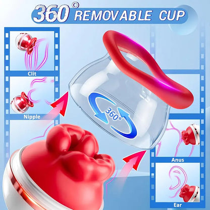 3 in 1 Rose Clitoral Sucking Vibrator