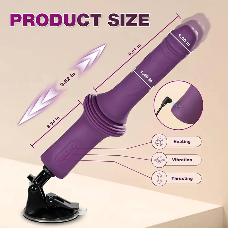 Dual Motor High Speed Heated Vibrating Dildo