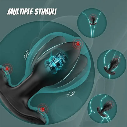 10-Mode Rotating & Vibrating Anal Plug with Remote Control