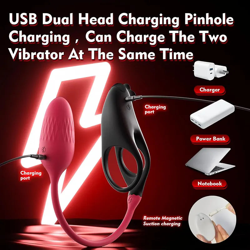Split Couple Remote Control G-Spot Penis Ring