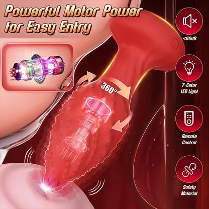 Remote Control Monster Rotation Stimulating Anal Vibrator