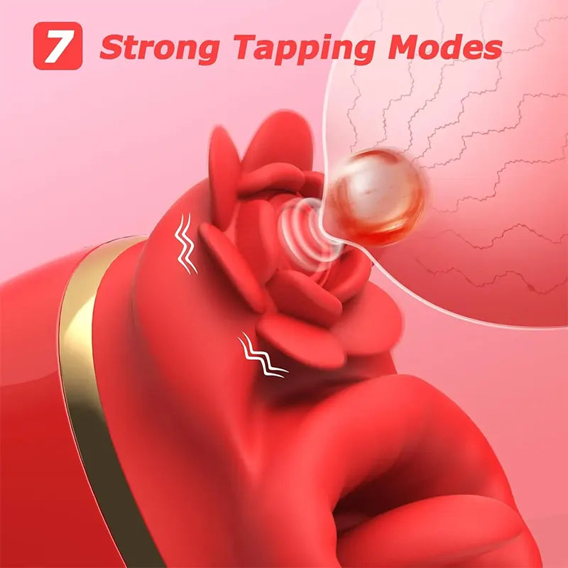 Rose Flicker Tongue & Tap Stimulator