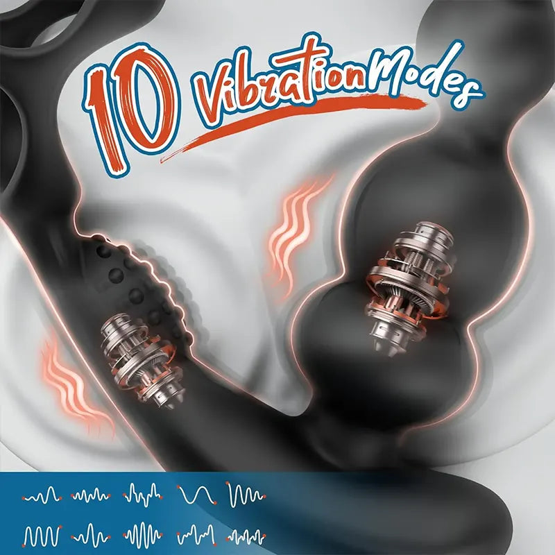 4-in-1 Rotating Prostate Massager & Anal Beads