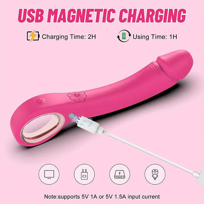 Curved G-Spot Vibrating Dildo