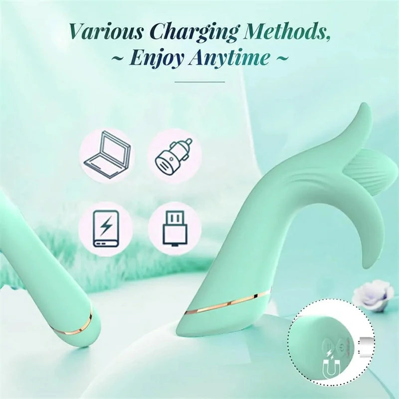 Versatile 9-Mode Magnolia Stimulation Vibrator