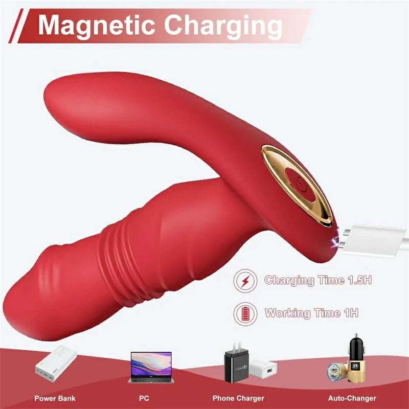 3-in-1 Remote Control Thrusting Vibrator
