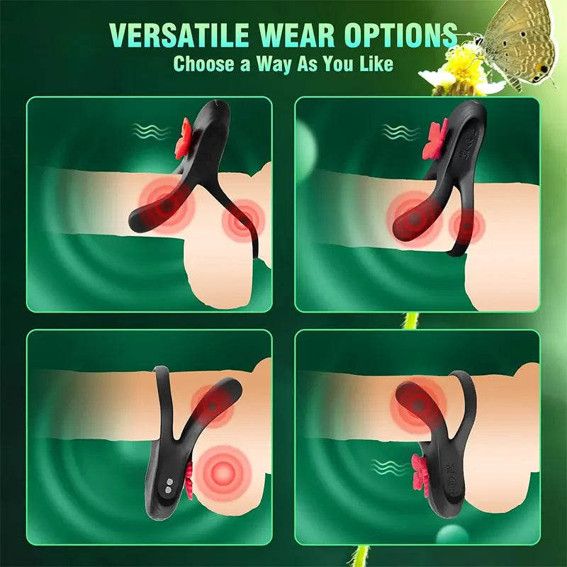 Butterfly Vibrating Cock Rings for Couples