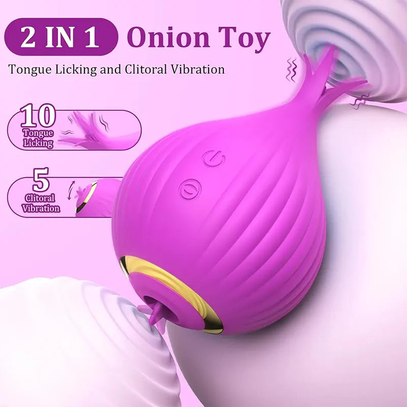 2-in-1 Onion Sucking G-spot Vibrator