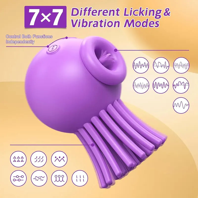 Octopus Tongue Licking And Sucking Vibrator