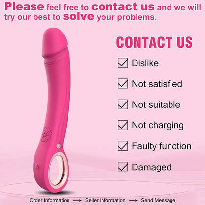 Curved G-Spot Vibrating Dildo