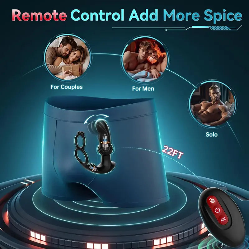 PulseMax Prostate Massager with Remote Control & Dual Motors