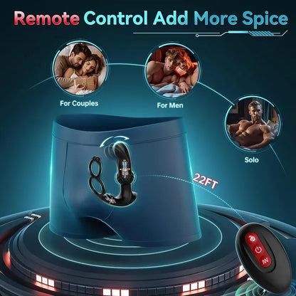 PulseMax Prostate Massager with Remote Control & Dual Motors