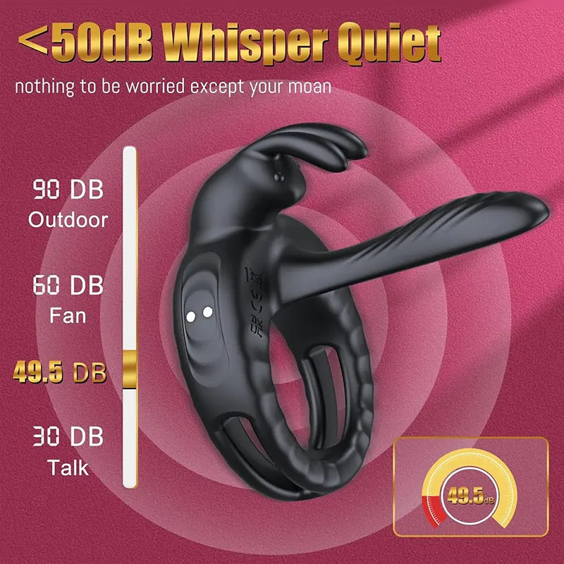 Harmony Couple's Vibrator Sleeve with Rabbit Clitoral Stimulator