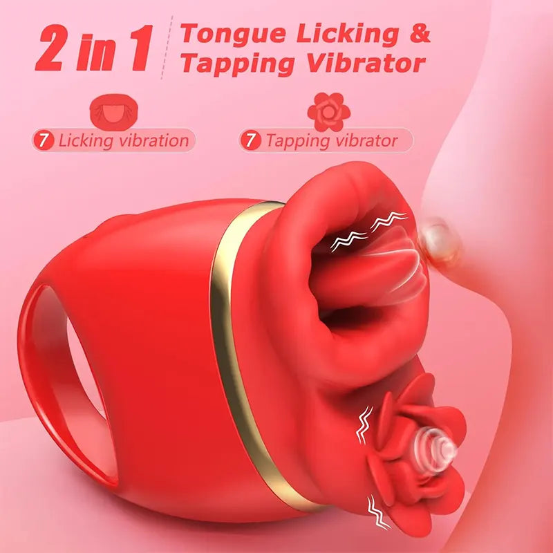 Rose Flicker Tongue & Tap Stimulator