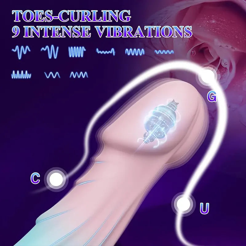 Glow Wave Silicone Dildo with Suction Cup