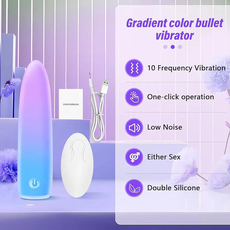 Gradient Bullet Vibrator - 10 Vibration Options 