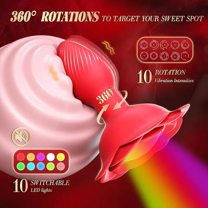 Luminous Rotating Anal Plug with 10 Vibration Modes