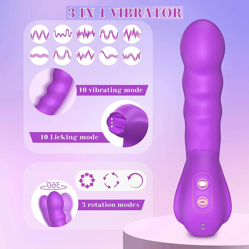 Tongue Licking Vibrating Masturbator