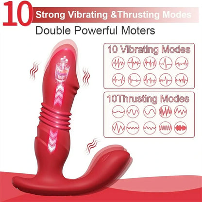 3-in-1 Remote Control Thrusting Vibrator