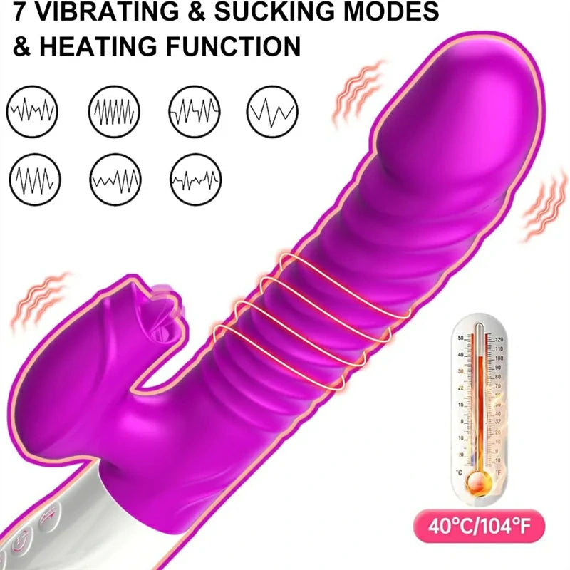 Realistic Tongue-Licking Vibrator with Heating Function