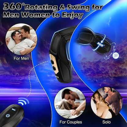 Rotating Anal Vibrator with Remote Control
