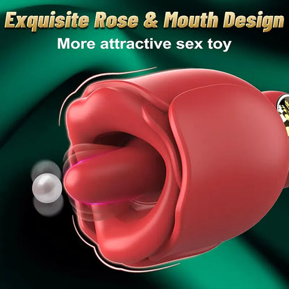 Rose Kiss Vibrating Tongue Toy