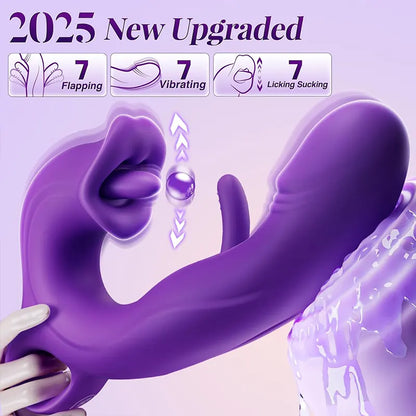 Rose Slap Vibration Lick Tongue Stretch Vibrator