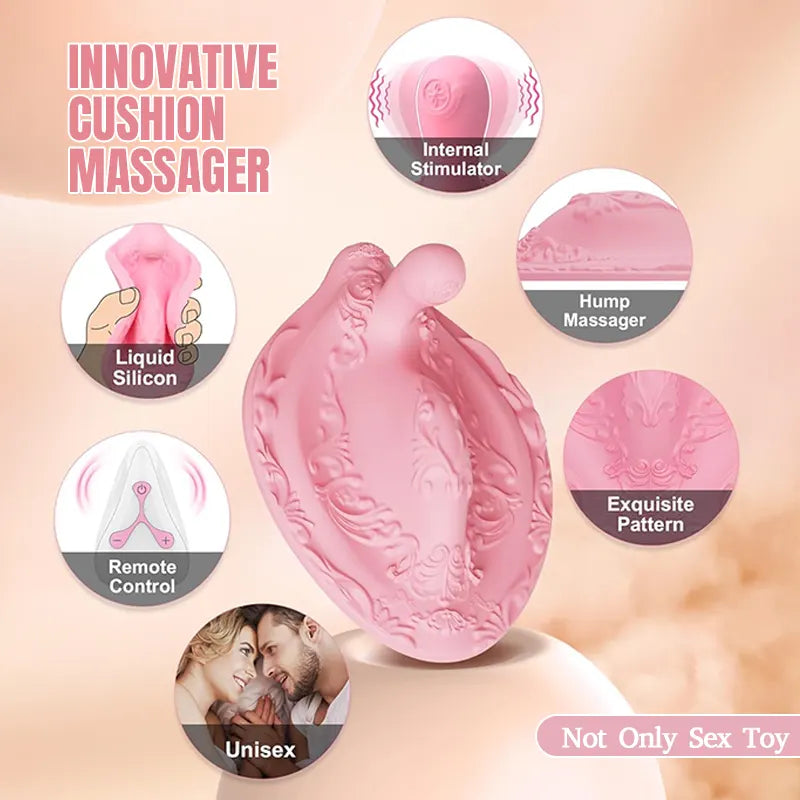 Cushion Remote Control Rear Dildo G-Spot Vibrator