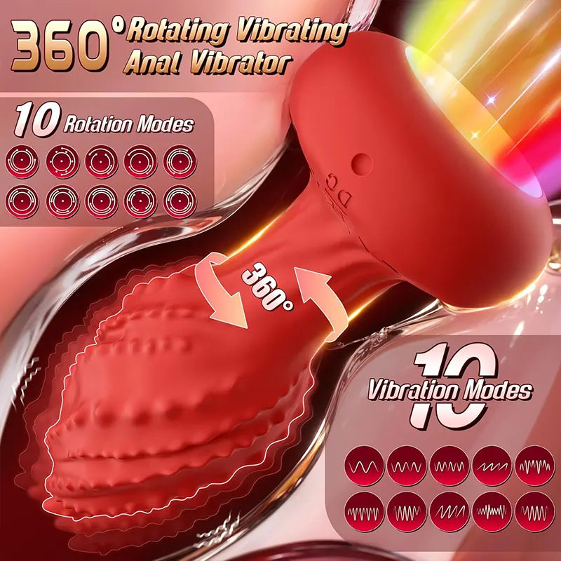 Remote Control Monster Rotation Stimulating Anal Vibrator