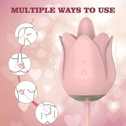 Rose Duo Action Vibrator