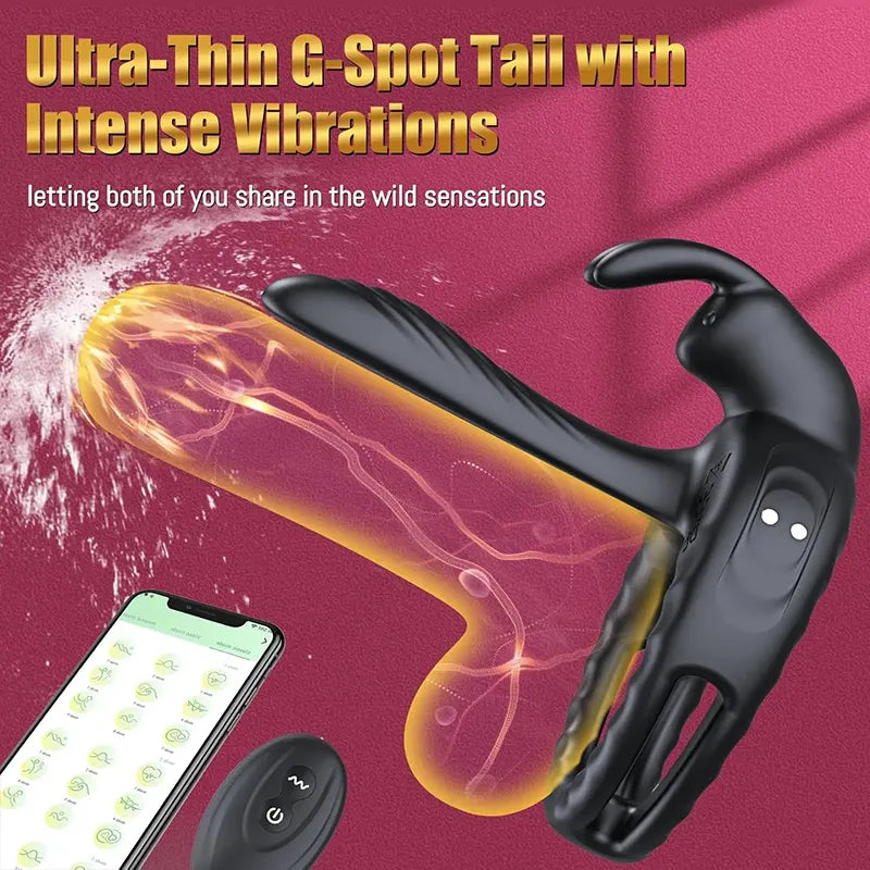 Harmony Couple's Vibrator Sleeve with Rabbit Clitoral Stimulator