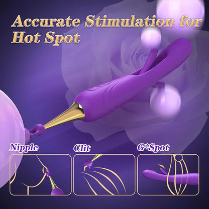 Interchangeable Tap Clitoral Insertion Vibrator