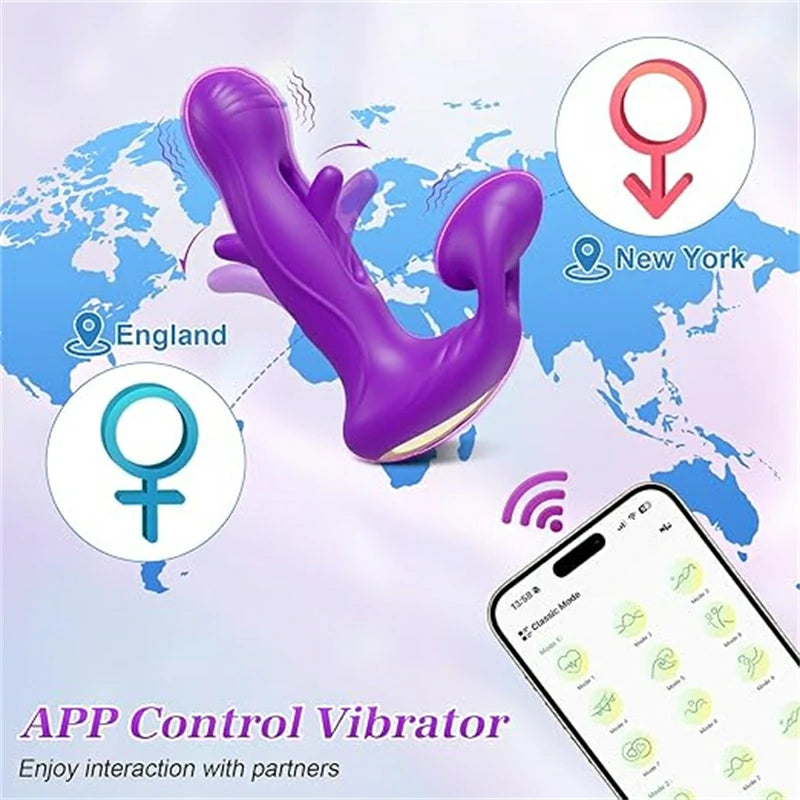 4-in-1 App Controlled Tap Remote Control Vibrator