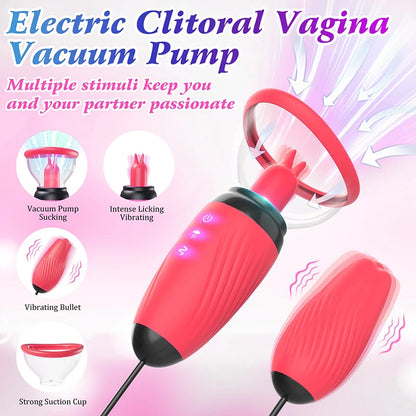 Multi-frequency Vibrating Sucking Dual Head Masturbator