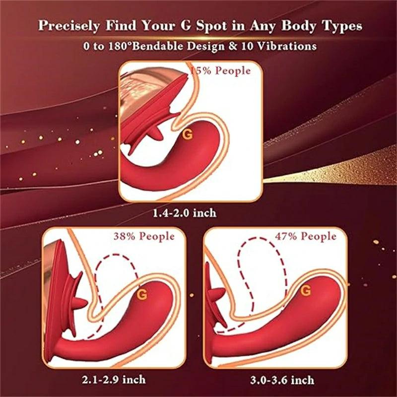 G-Spot Vibrator with Realistic Tongue Stimulator