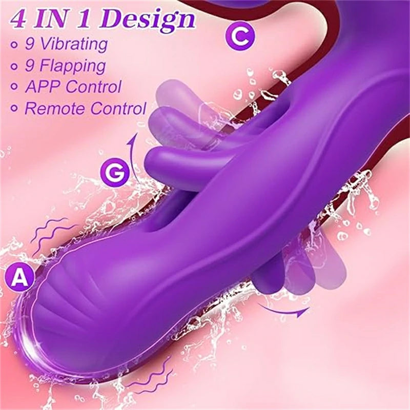 4-in-1 App Controlled Tap Remote Control Vibrator