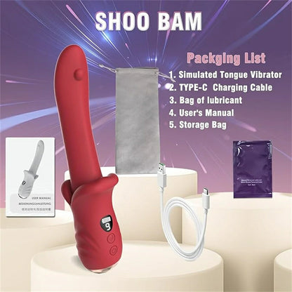 LCD Tongue Vibrator: 9 Modes of Intense Pleasure